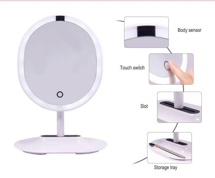 Body Motion Sensor Switch LED Makeup Lamp Mirror