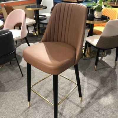 Bar Chair Metal Back Chair Hao Modern High Stool Bar Chair