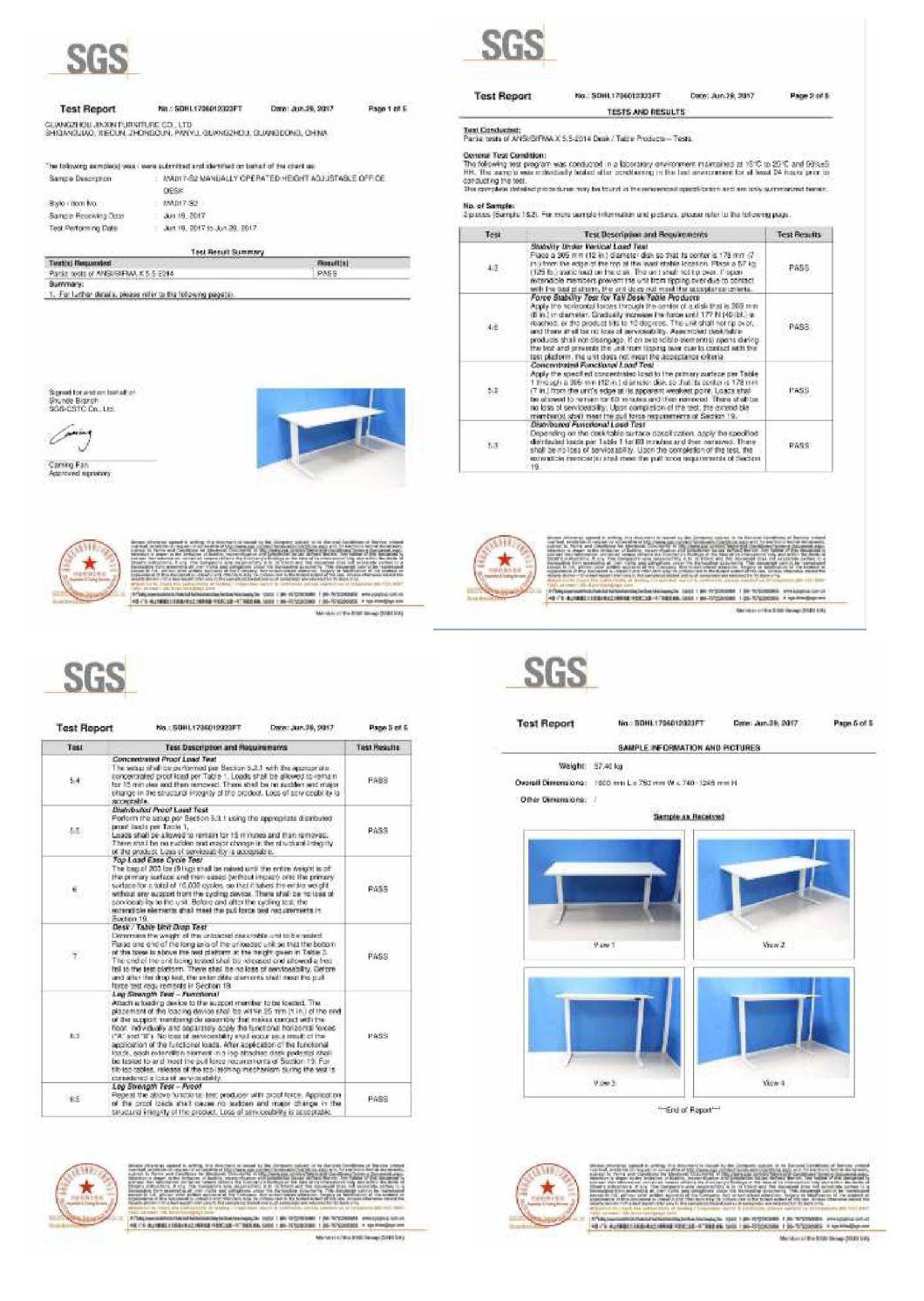 Manually Height Adjustable Heavy Duty Desk Frame, Sit and Stand Modern Office Furniture