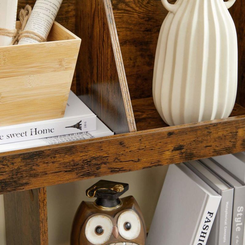 Bookshelf, Bookcase with Cubbyholes and Book for Study, Living Room, Bedroom