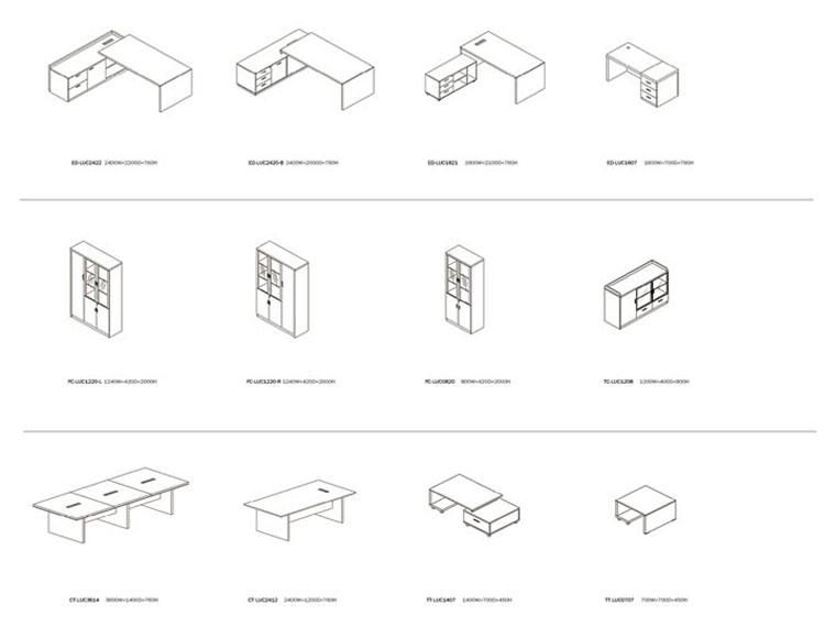 Modern Executive Wood Desk Manager Table Office Furniture
