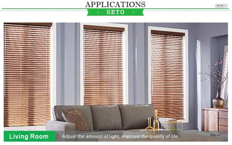 Customized 1.5 Inch Natural Wood Blind, Wood Shutters and Blinds