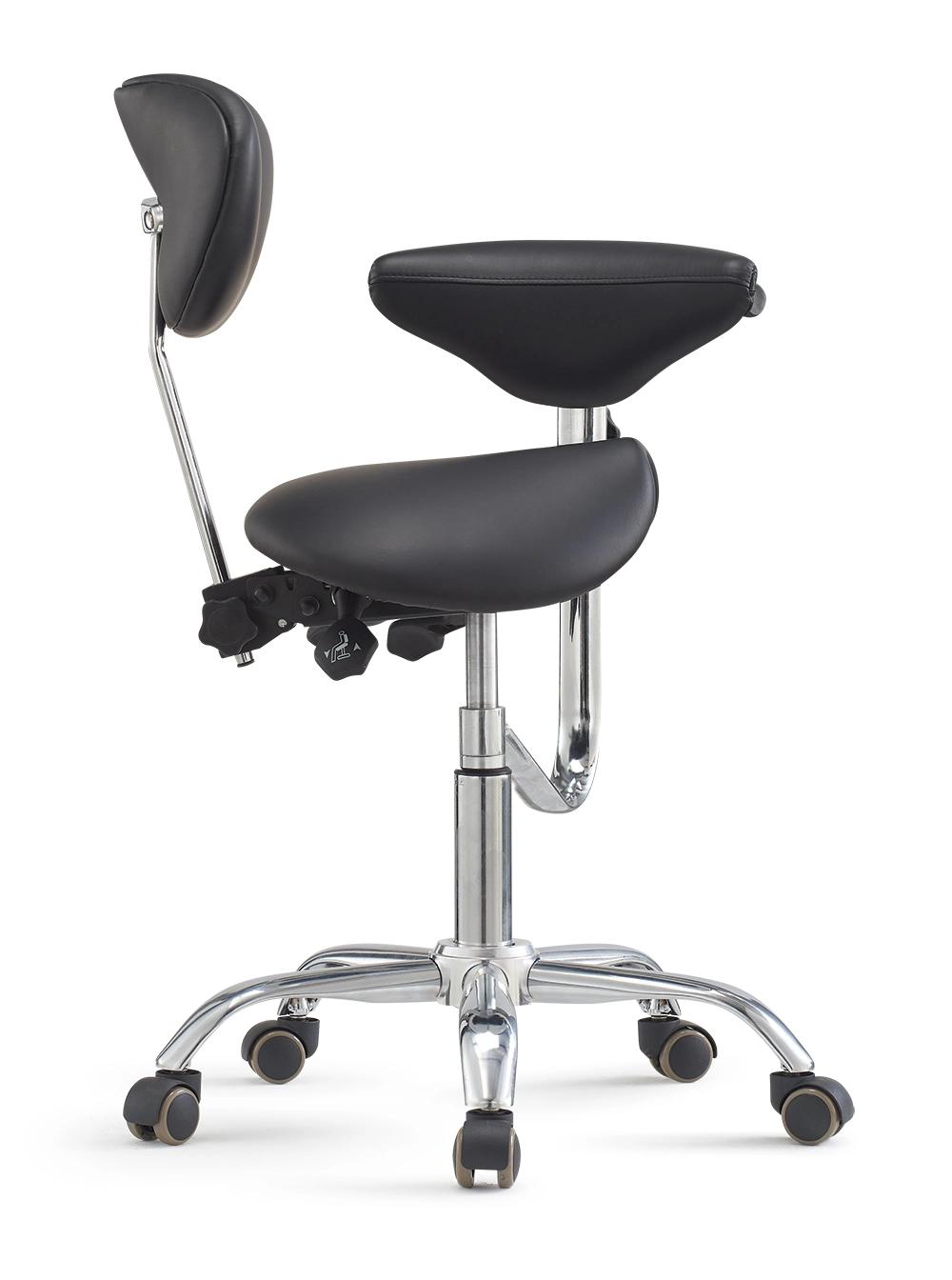 New Design Saddle Seat Stool Office Chair with Adjustable Swivel Backrest