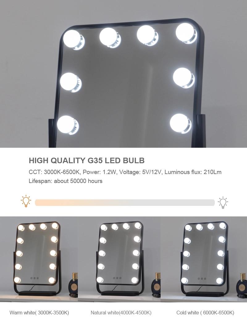 Wholesale Lighted Makeup Mirror with LED Bulbs and Touch