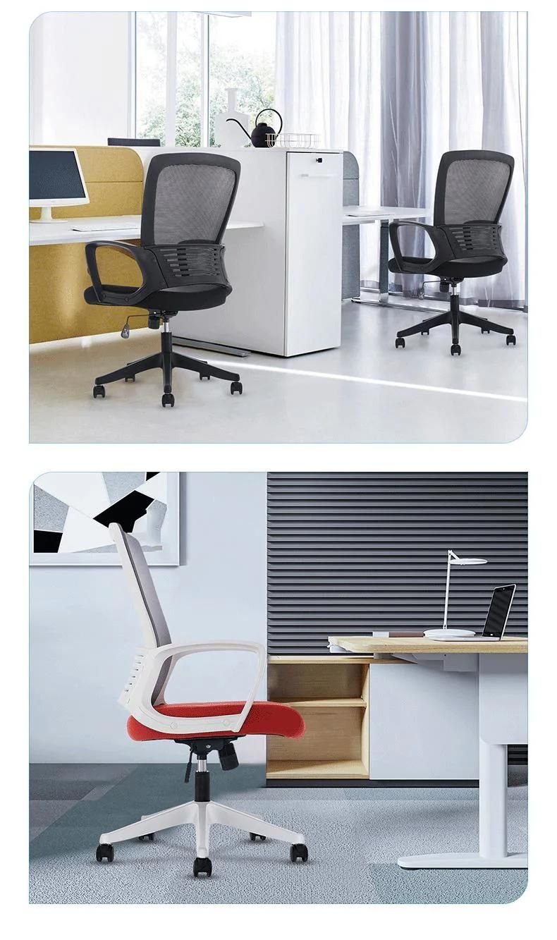 Armrest Rolling Modern High Back Lumbar Support Commercial Furniture Chaises De Bureau Mesh Staff Task Desk Office Chair