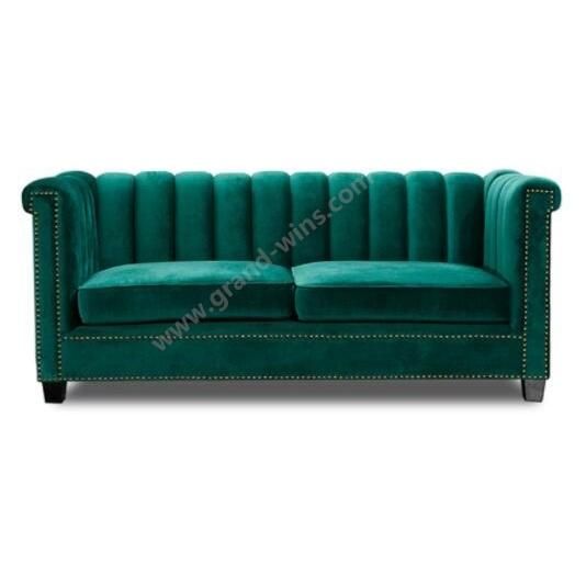 Modern Sinple Pleated Back Sofa Hotel Lobby Sofa Hallway Sofa