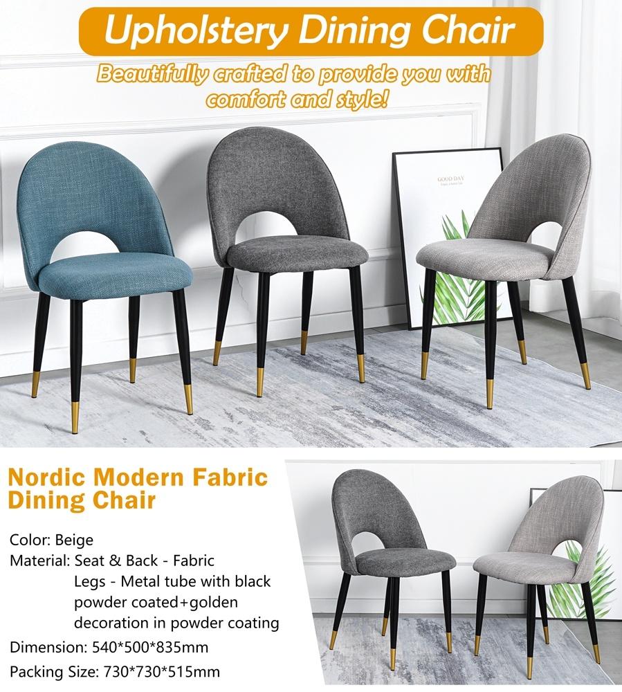 Wholesale High Quality Cheap Modern Metal Legs Velvet Dining Room Chairs