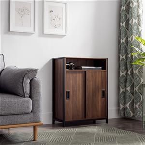 Modern Simple Brown Double Door Independent Porch Living Room Storage Cabinet 0239