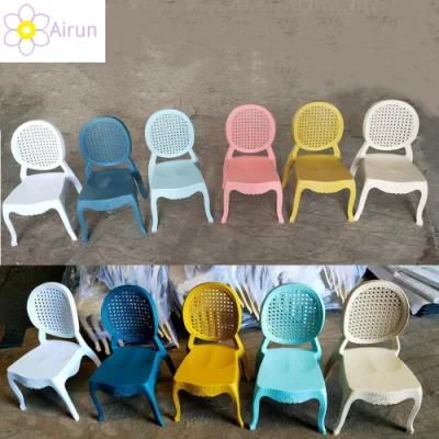 Wholesale Round Back Wedding Chairs Stacking Plastic Coffee Dining Garden Chair