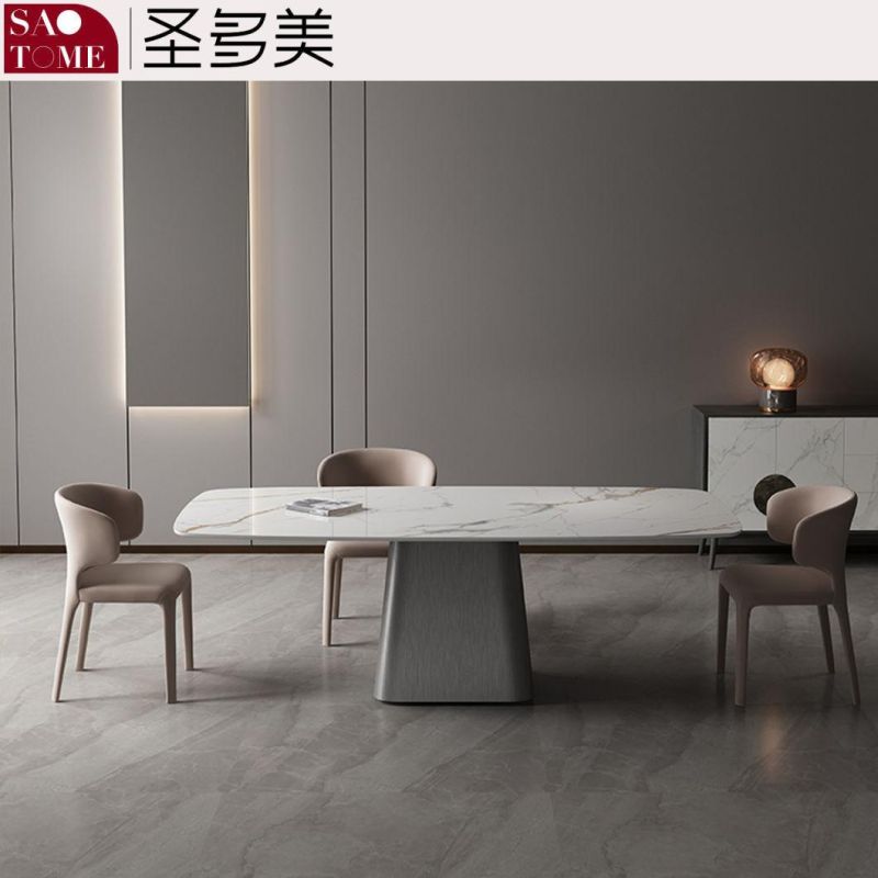 Modern Dining Room Furniture High-Grade Trapezoidal Base Dining Table