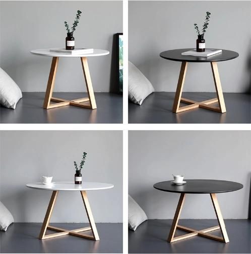 Nordic Solid Wood Coffee Table Modern Minimalist Round Mini Wood Table