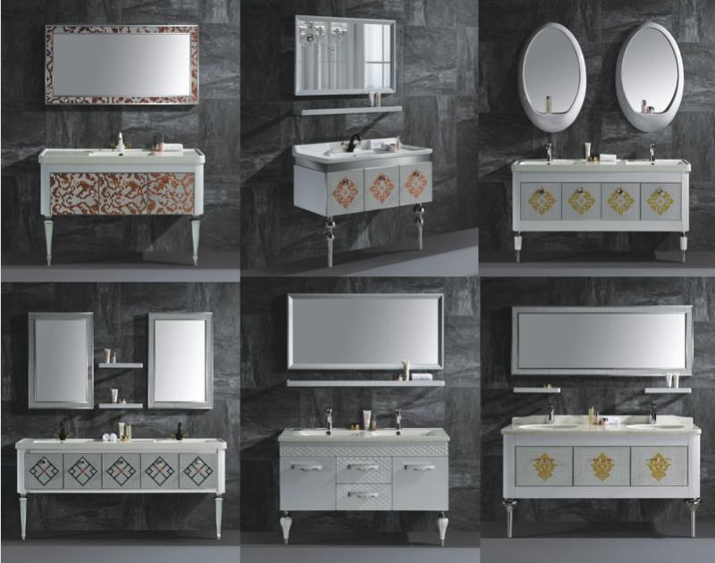 Stainless Steel Modern Bathroom Furniture Cabinet Vanity