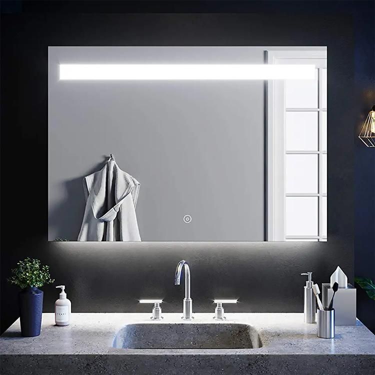 IP44 Modern Frameless Lighted Bathroom Mirror Wall Mounted