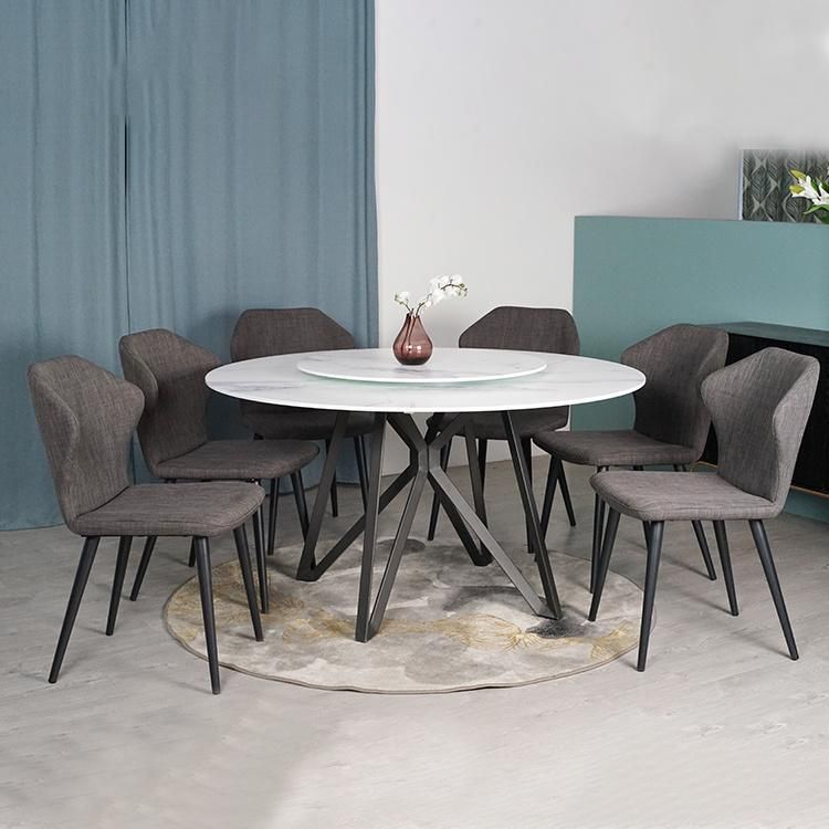 Dining Table Modern Round Rotating Ceramic Dining Table Room Furniture Marble