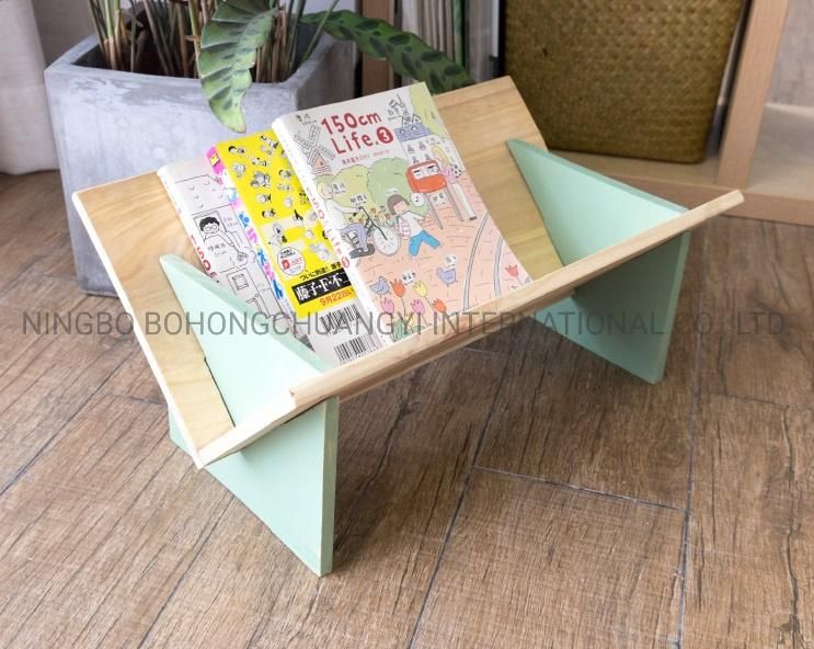 Customized V Wooden Desktop Storage Bookshelf Bookcase