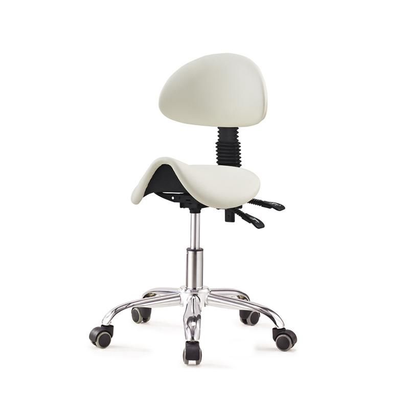 Best Selling Ergonomic Adjustable Office Saddle Stool with Backrest