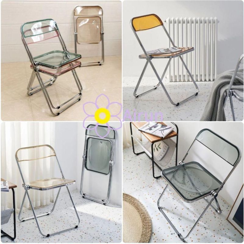 Transparent Stackable Plastic Crystal Lucite Dining Clear Chair Cafe Seating Cadeiras Banquet Chair