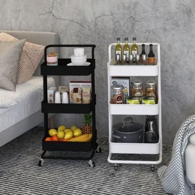 Foldable Metal Kitchen Trolley Cart