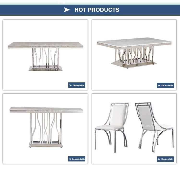 Modern Dining Furniture Marble Dining Table Set 6 Seater