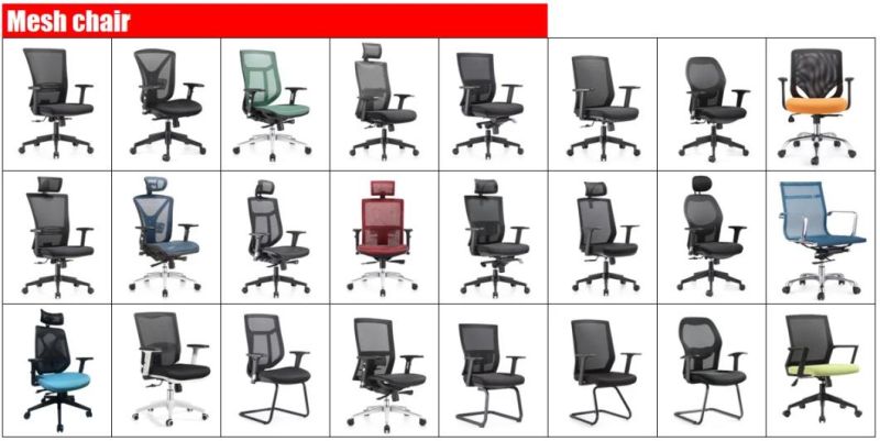 Modern Good Quality Leather Back Fixed Armrest Meeting Office Chair Furniture