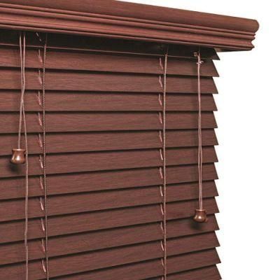 Classic Manual Outdoor Venetian Shades 35mm Wooden Blind