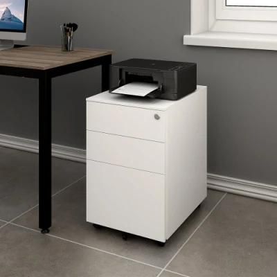 Modern 3 Drawer Mobile File Cabinet Under Desk