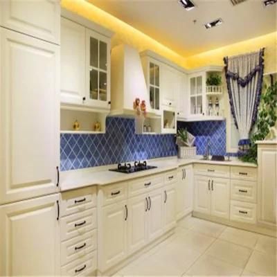 Customized Melamine Chipboards Soild Wood Kitchen Cabinet