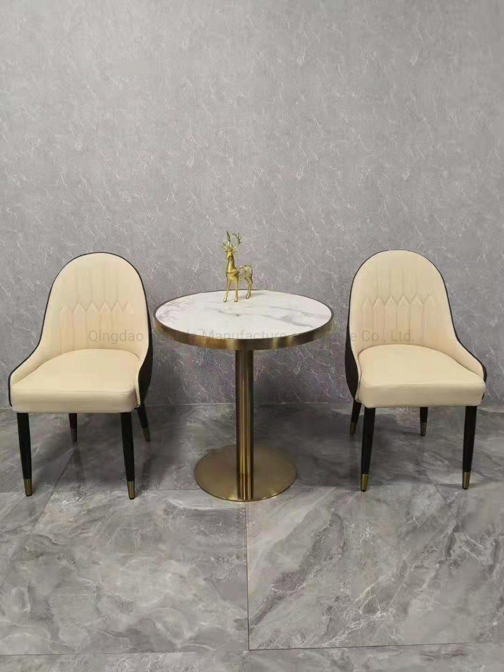 High Quality Luxury Modern Metal Legs Dining Chair Colorful Tufted Velvet Leather Dining Chair for Sale