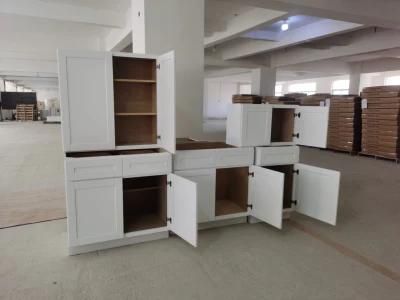 Clear Finish or Matching Door Wood Veneer Cabinet Kitchen Cabinets