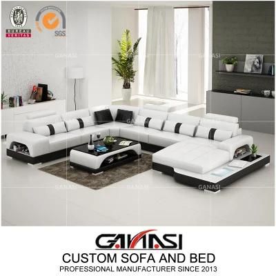 American Style Simple U Shape Leather Sofa Furniture