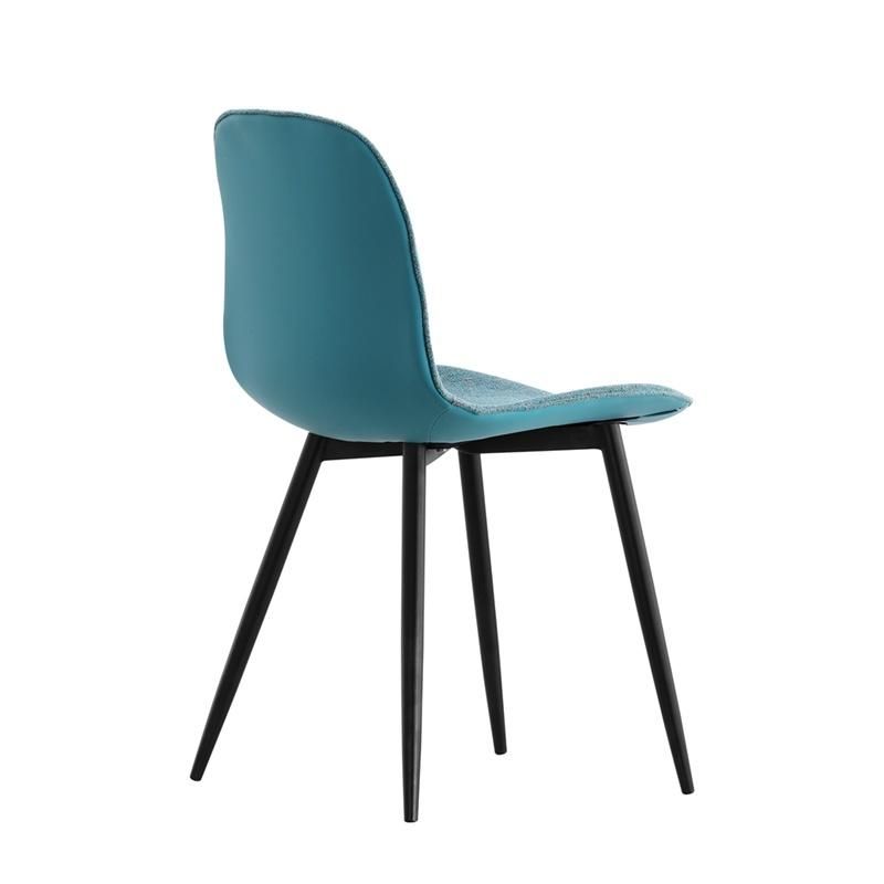 Modern Factory Price Colorful General Use Home Furniture Cheap Metal Legs PU Seat Plastic Dining Room Chair