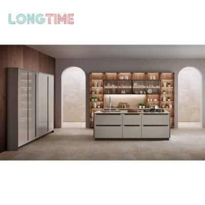 Manufacturer New Design Home Interior Classic Style Skin Melamine Finish Kitchen Cabinet