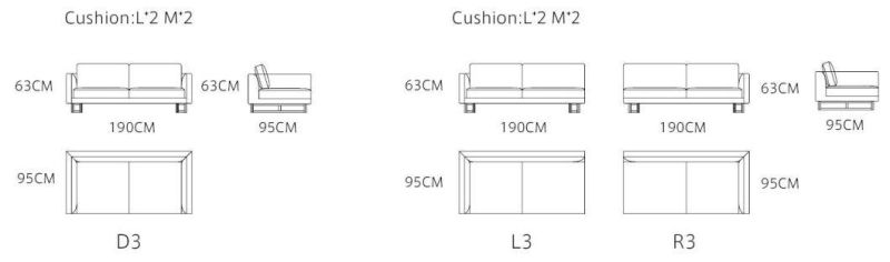 High Quality Zhida Luxury Home Furniture Modern Villa Living Room Solid Wood Leg Sofa Sectional Modular Fabric L Shape Sofa for Hotel Project