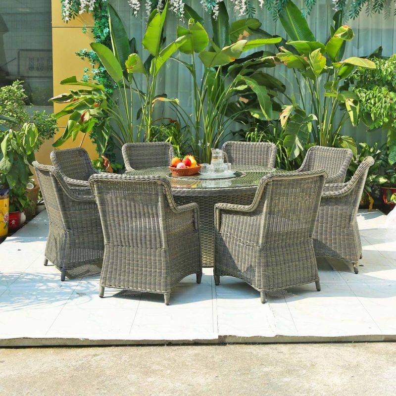 Wholesale Modern Rattan Patio Dining Table Set Beach Chair Outdoor Garden Furniture Set