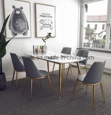 Hotel Restaurant Furniture Dining Sets Metal Base Dining Table