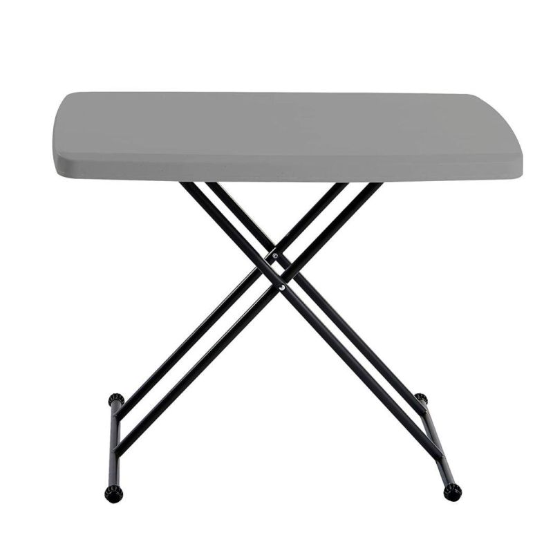 Blow Molded High Density Polyethylene Resin Personal Folding Table 30 X 20 Height Adjustable Folding Laptop Table