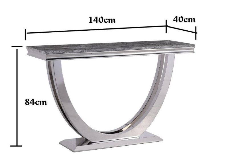 Contemporary European Style Rectangle Table Modern Marble Top Dining Table Leisure Console Table