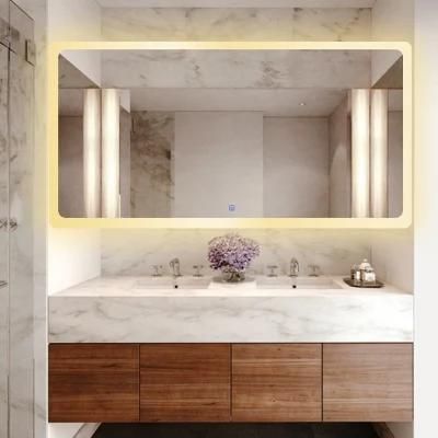 Modern Hotel IP44 LED Lighted Bathroom LED Mirror with Defogger Pad