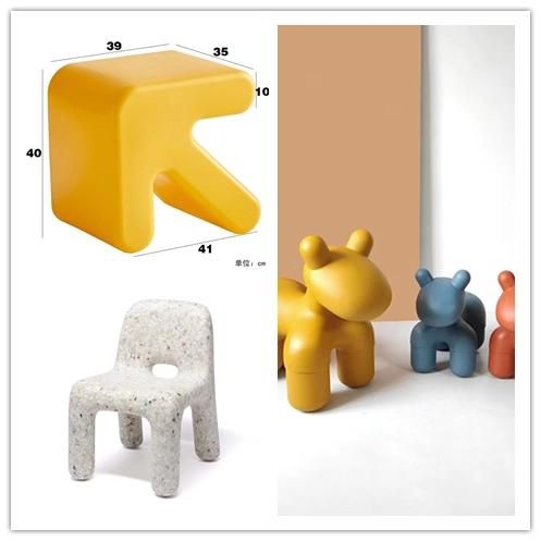 Rotomolding Pony Chair Animal Seat Toy Rotomolding Stool Leisure Chair Designer Single Cartoon Furniture for Sale