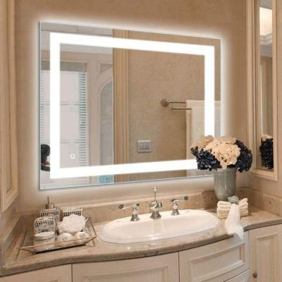 5mm 2700-6500K LED Illuminated Backlit Bathroom Mirror with Metal Chasis Back Frame