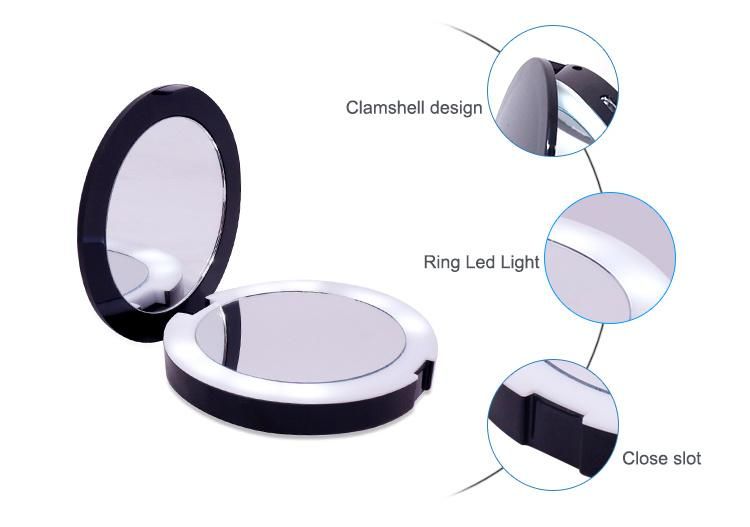 LED Makeup Portable Compact Frame Mirror