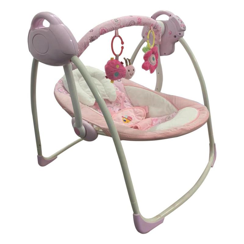 Hot Sale Strollers Babies Rocking Chair Electric Soft Vibrating Swing Baby Infant Chair with Music and Hanging Toys