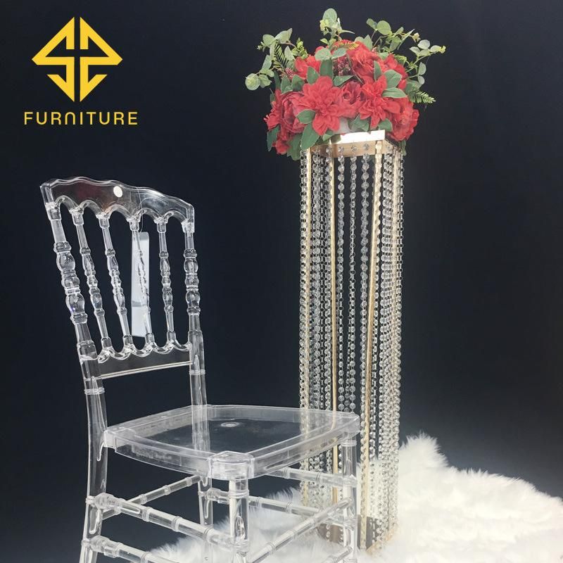 Wholesale Modern Clear Transparent Acrylic Resin Wedding Banquet Chair for Dining