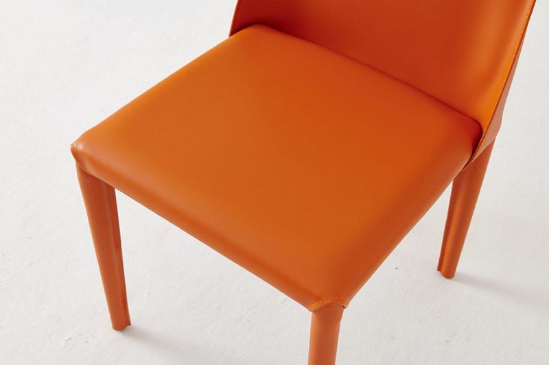 Office Restaurant Furniture Orange Coffee Chair Dining Chair