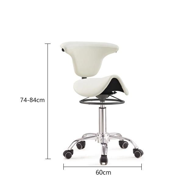 Hot Sell Ergonomic Adjustable Saddle Seat Stool Office Chair with Backrest