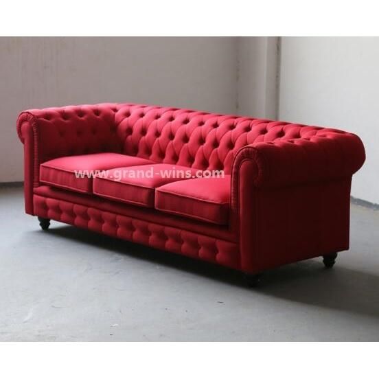 Modern Home Furniture Luxurious Velvet Chesterfield Sofa Couch