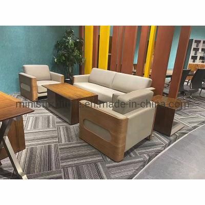 (M-SF36) Modern Office Leather Sofa Furniture 1+1+3 Negotiation Sofa