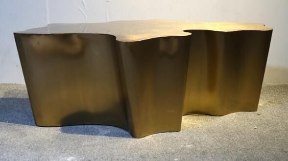 Modern Stainless Steel Unusual Root Tea Table