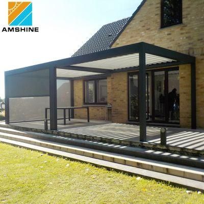 Modern Outdoor Furniture Waterproof Louvered Roof Motorized Patio Cover Aluminum Pergola Gazebo