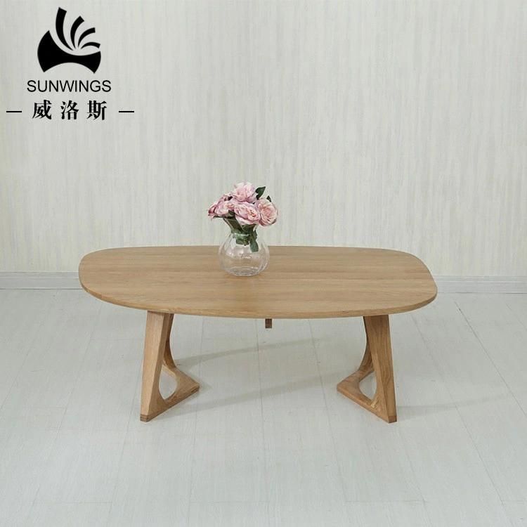 Good Price Living Room Tea Table Dissymmetric Oval Shape